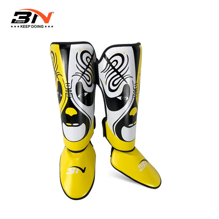 BN Sparring Martial Arts MMA Boxing Shin Guards Muay Thai Kickboxing Leg Protector Pad Protection Legging Training Equipment DEO