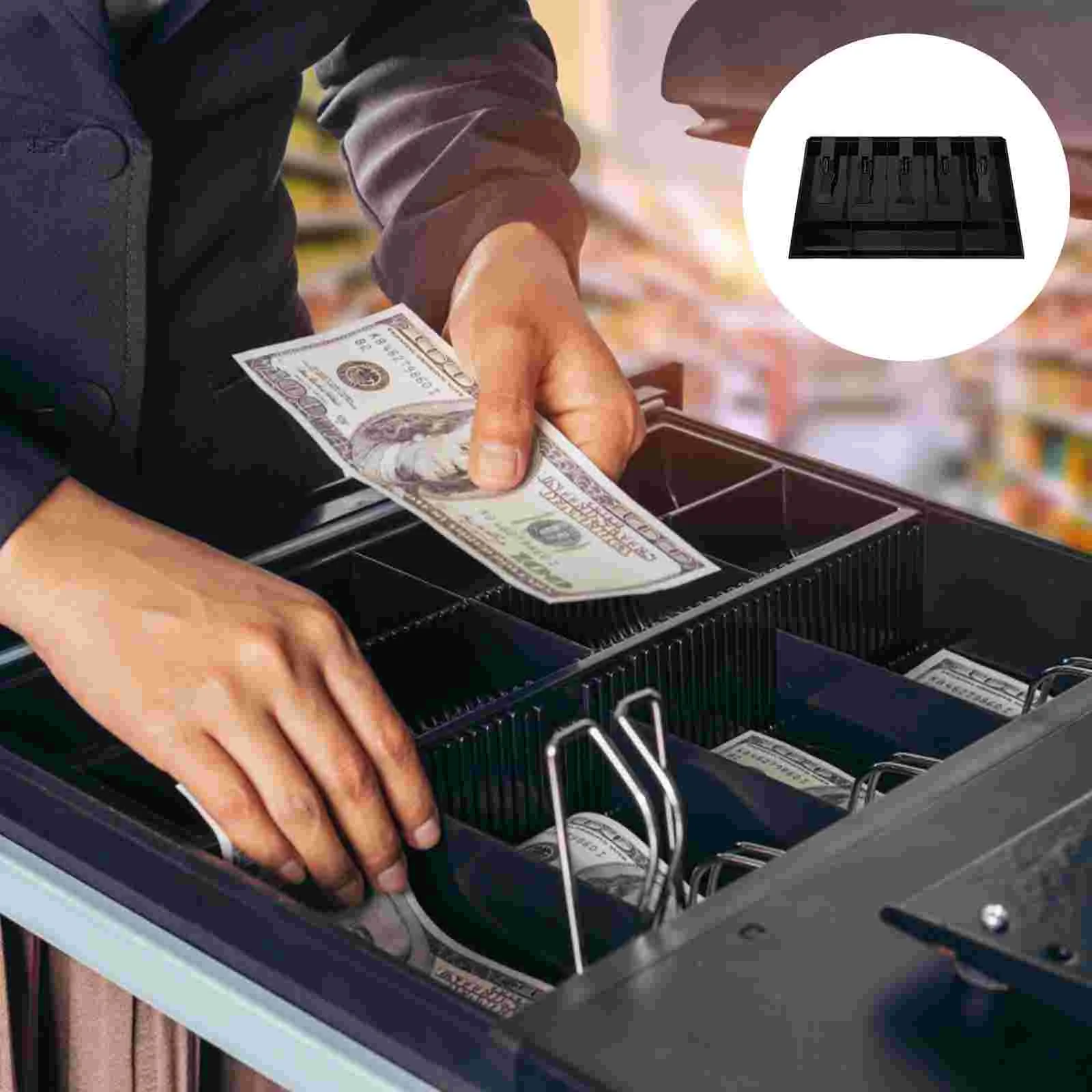 금전 등록기 상자, 돈 정리함, 환전 서랍 트레이, 플라스틱 거치대