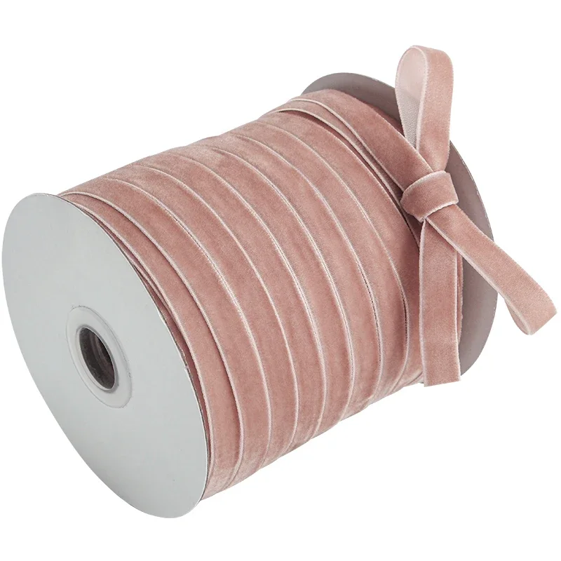 Velvet Ribbon 50Yards/roll Velvet Flocking Ribbon Flowers Handmade Clothing Accessories Gift Box Decoration DIY Baking
