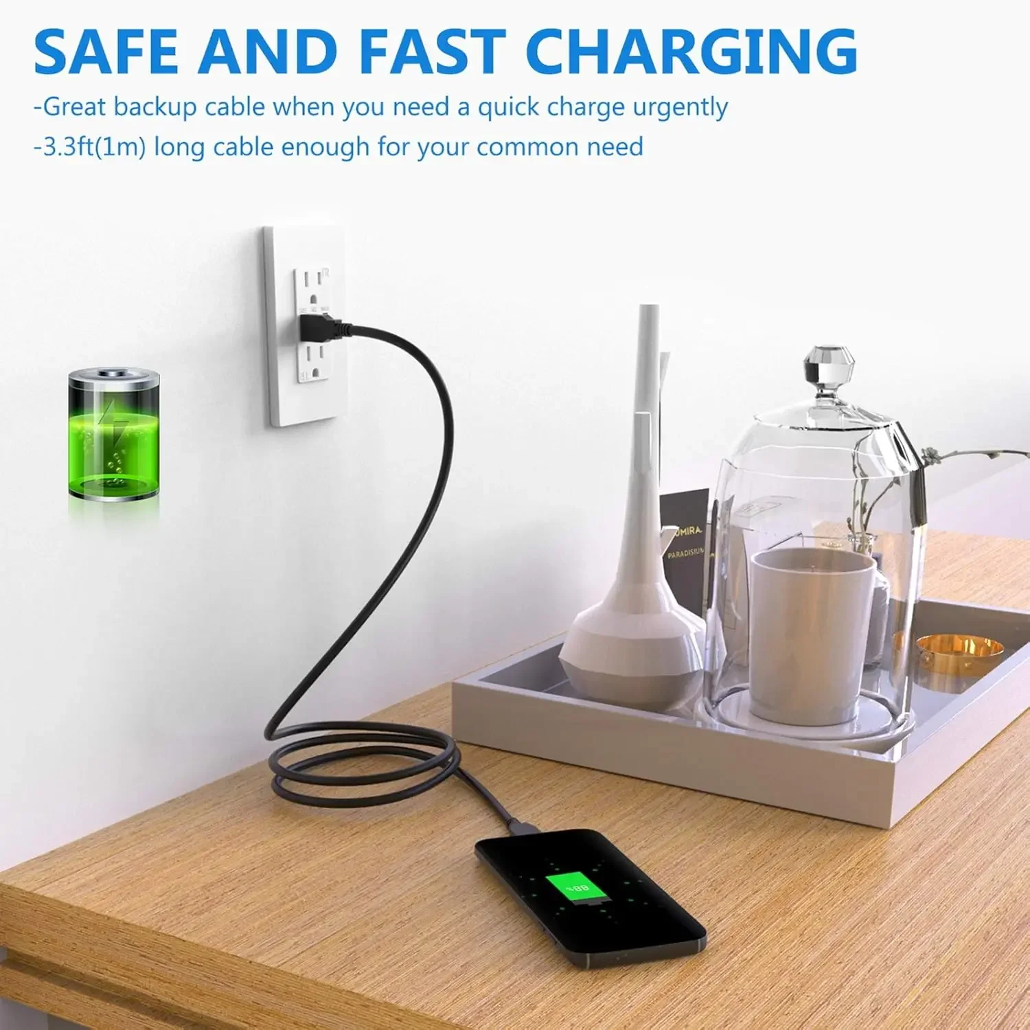 High-Speed USB 3.0 External Hard Drive Data Cable