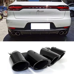 2pcs/lot Car Exhaust Tip For Porsche Macan 2.0t 2014-2018 Quad Muffler Tip Exhaust System Nozzle Tailpipe