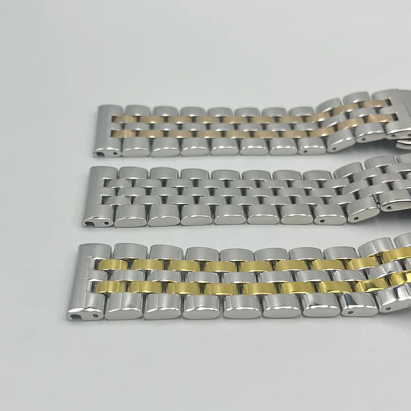 Premium Solid Stainless Steel Watch Band - Adjustable Width, Unisex Design
