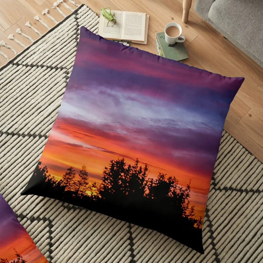 

Raspberry Sherbet SunsetFloor Pillow Cushions
