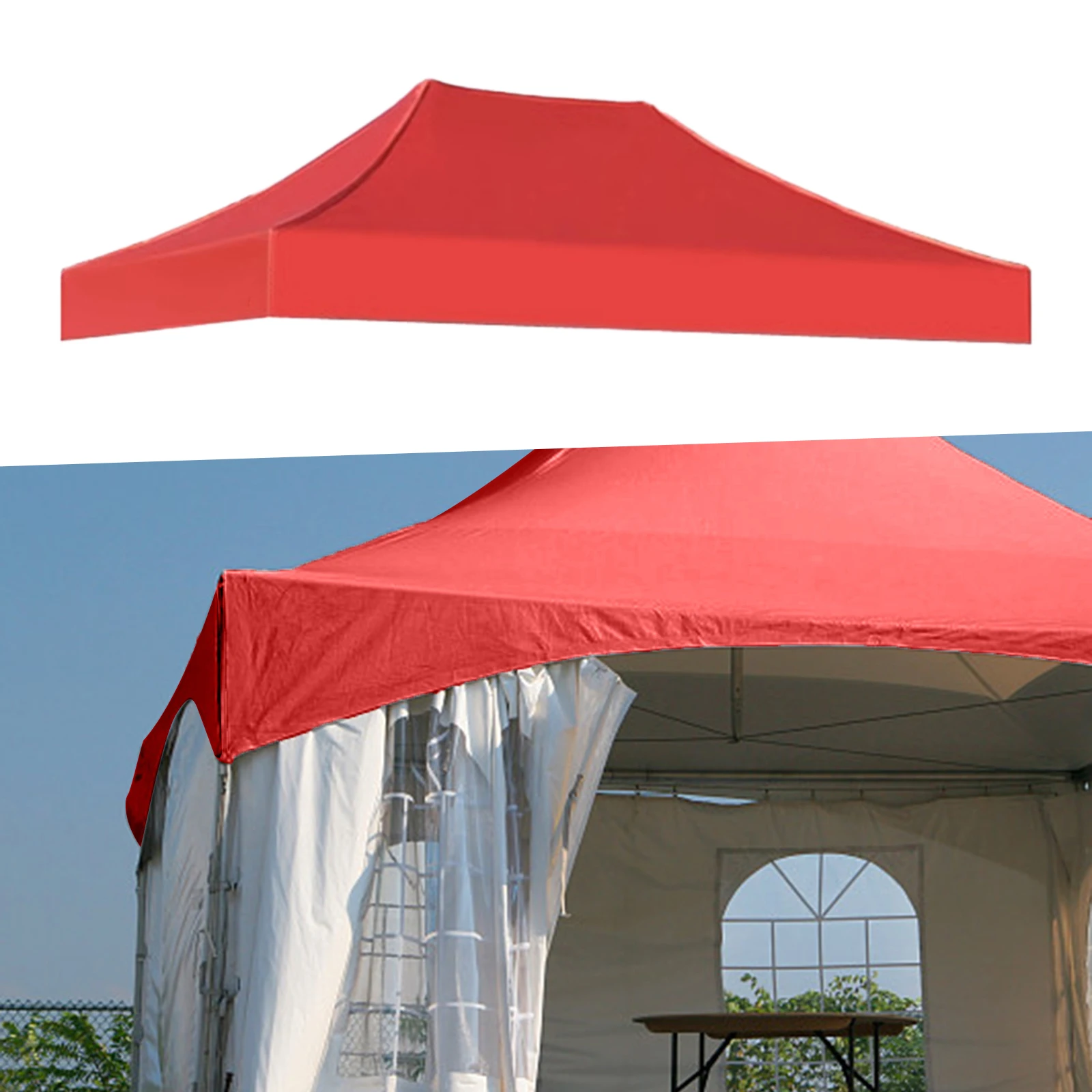 Canopy Top Cover Oxford Fabric Rainproof Thickened Replacement Gazebo Roof Canopy Tent Top for Outdoor Canopy Summer Beach Patio
