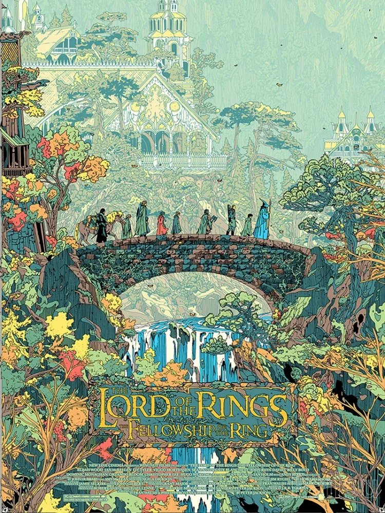 thumbnail image 1 of Pintura de diamante 5D con diseño de príncipe elfo y señor de fantasía, anillo con paisaje forestal con árbol y flores, punto de cruz, mosaico, decoración del hogar, 1 of 5