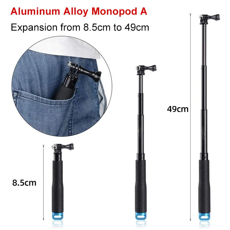 Waterproof Adjustable Selfie Stick Hand Grip Extension Monopod Pole