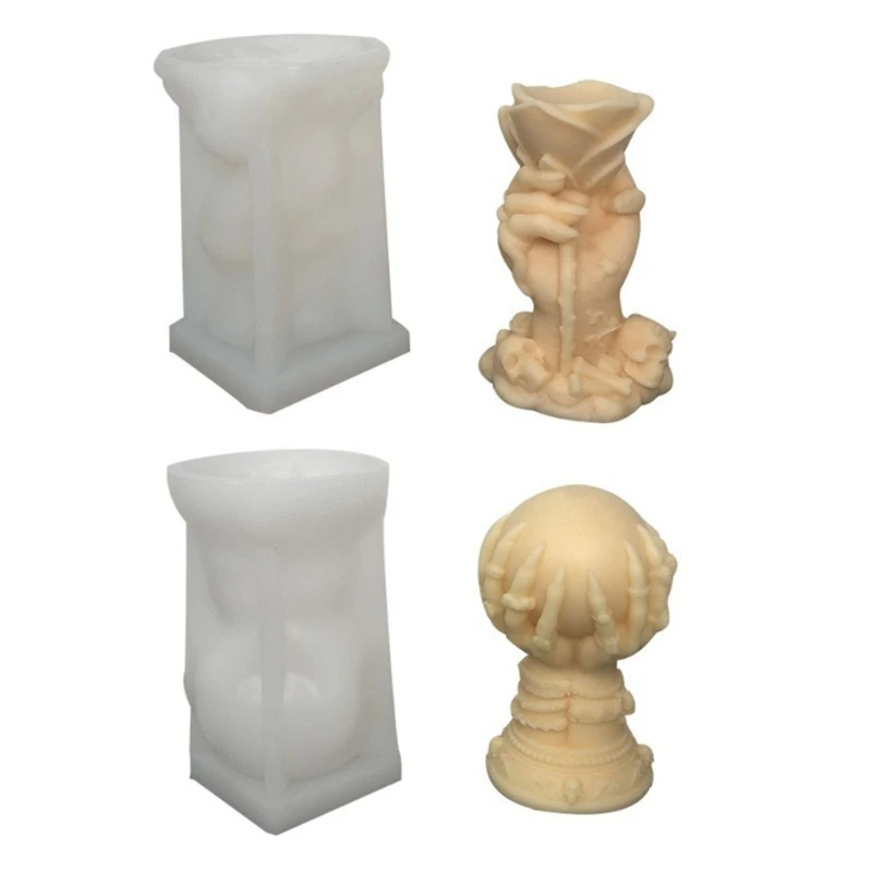 

Mold Horror 3D Skeleton Hand Aromatherapys Resin Mold Halloween Dropship