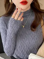Cashmere Turtleneck Women Sweaters 2025 Autumn Winter Warm Pullover Slim Tops Knitted Sweater Jumper Soft Pull Female 1