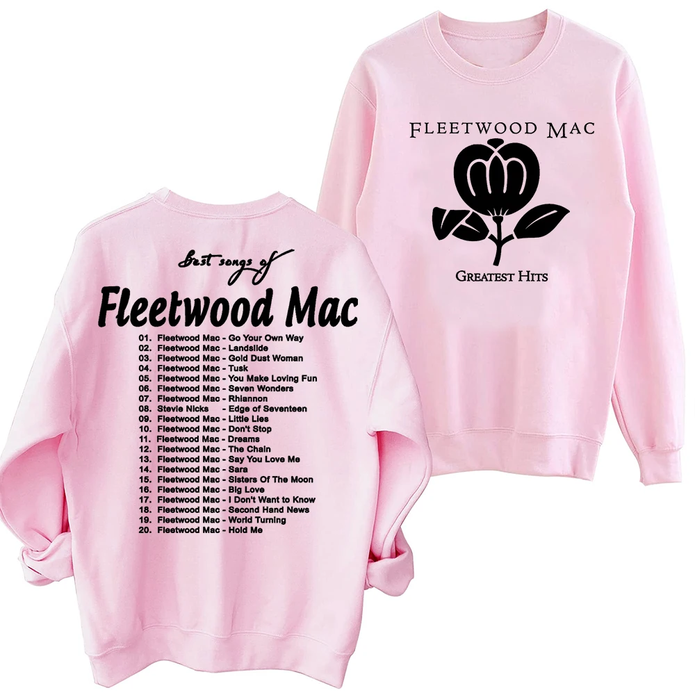 Фото Толстовка Fleetwood-Mac с длинным рукавом и круглым вырезом, большие размеры №4