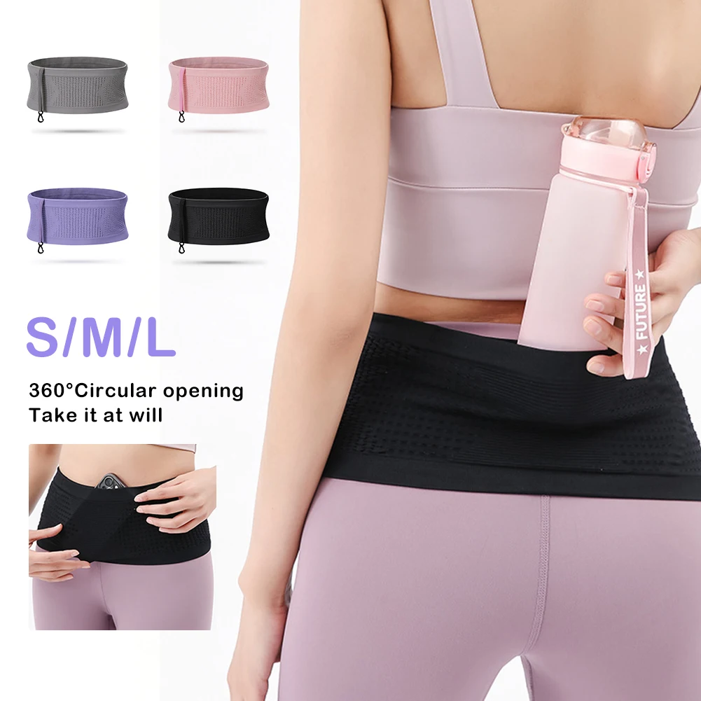 

For Xiaomi Huawei Iphone 12 13 Multifunctional Knit Breathable Concealed Waist Bag Sport Mtb Road Riding Fitness Yoga Gym Bag
