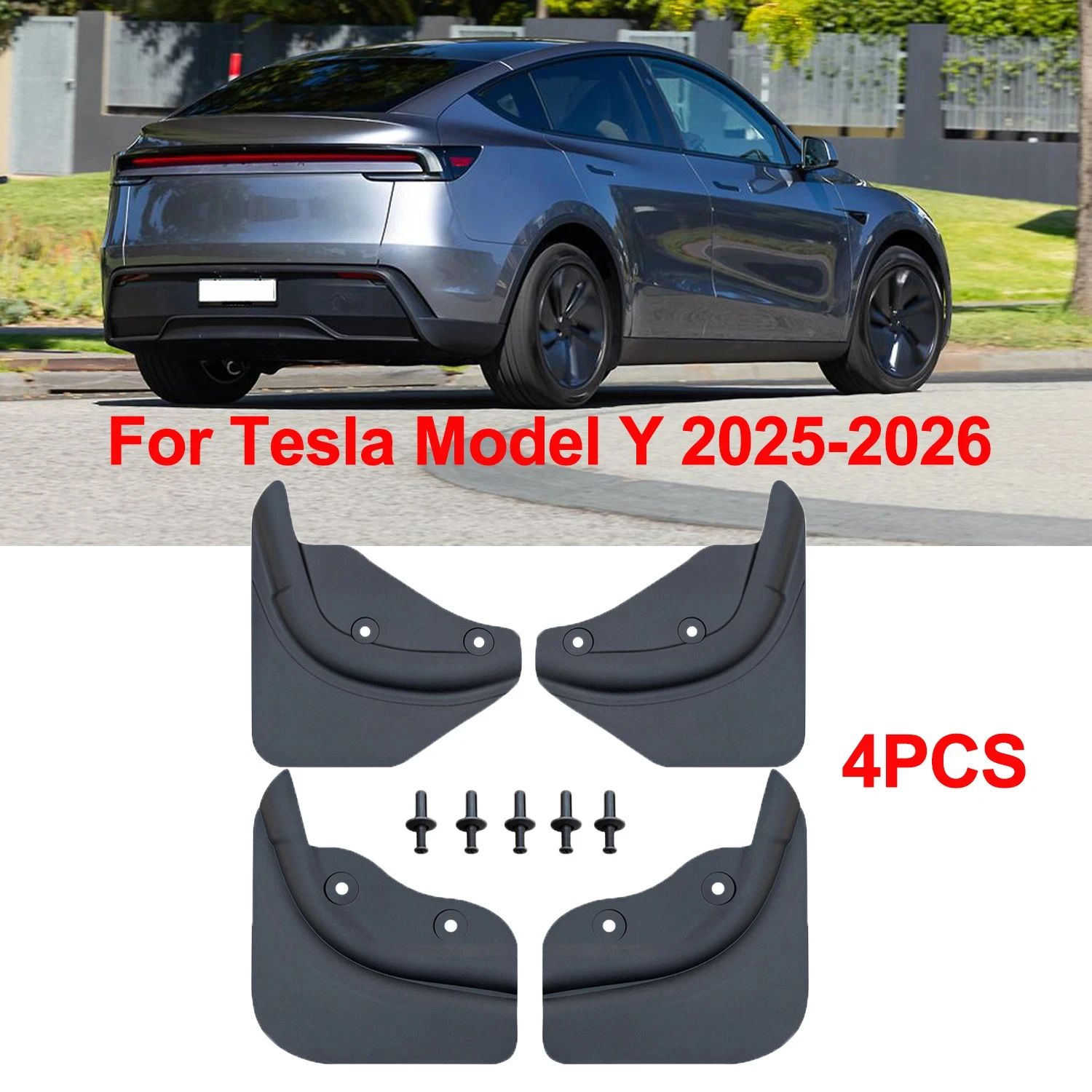 머드 플랩 자동차 휠 TPE 스플래시 가드 머드플랩 모델 3 2024-2026 모델 Y 2020-2024 모델 Y 2025-2026용