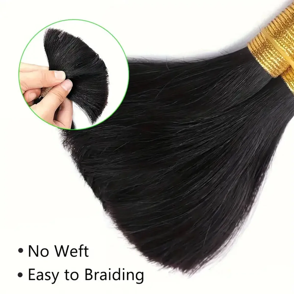 Synthetic 18inch Deep Wave Hair Bulk for Boho Braids Wholesale  Hair Extensions Black Color Curlly Hair