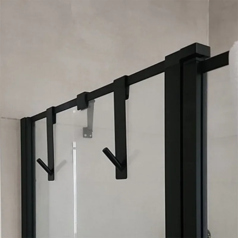 Stainless Steel Over Glass Door Shower Door Back Shower Towel Rack S-Shape Bathroom Bathrobe Hanger Holder Hooks towel rack glass door hanger