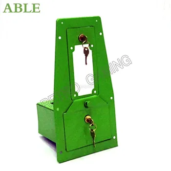 Intrattenimento gioco Arcade a dondolo auto cassa cassa porta ferro altalena macchina gettoniera meccanismo cassa verde cancello fai da te