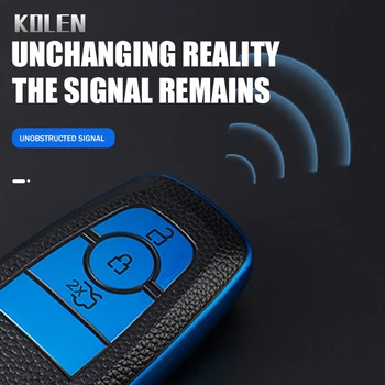 TPU Leather Car Key Case Cover Shell For Ford F-150 F-250 F-350 2018 2017 Fusion Mustang Explorer Key Holder Auto Accessories - TPU Leather Car Key Case Cover Shell For Ford F 150 F 250 F 350