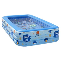 Grande piscine gonflable de 1,5/2,6 m à 3 couches, pour intérieur et extérieur, jouet pour enfants, piscine épaissie à motif de dessin animé, jeu aquatique familial pour jardin 6