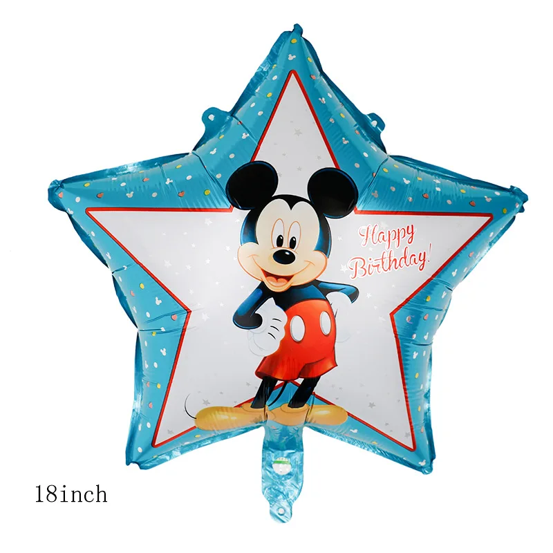 thumbnail image 1 of Juego de decoración para fiestas con globos de aluminio de Mickey Mouse, globo de látex con cabeza de Mickey de dibujos animados de 32 pulgadas, número rojo, suministros para fiestas de cumpleaños inf, 1 of 5