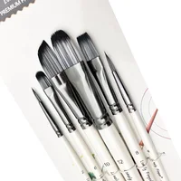6pcs Acrylic Paint Brushes Set for Acrylic Oil Watercolor Gouache Artist Professional Painting Kits with Synthetic Nylon Tips 1
