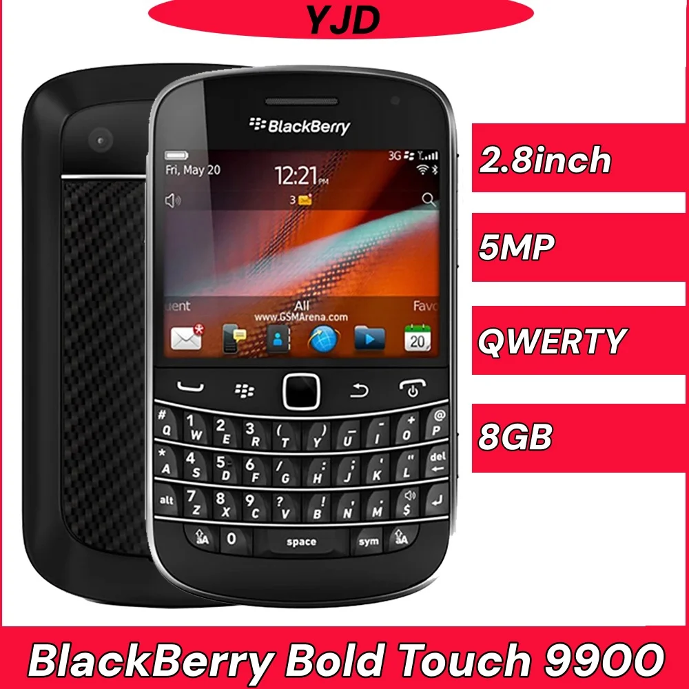 97% New Original BlackBerry Bold Touch 9900 3G 2.8'' 5MP 8GB ROM QWERTY ...