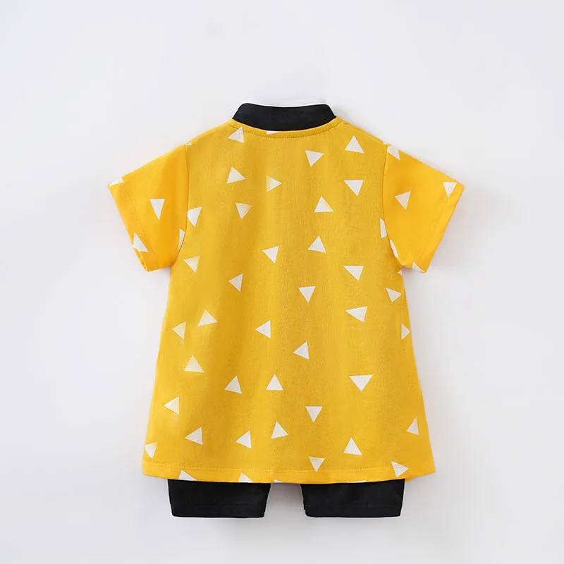 Onesie Costume Romper Jumpsuit Cotton Yellow Clothing Cartoon Cosplay Outfit Short Sleeve Baby Boys Girls Infant Clothes Toddler