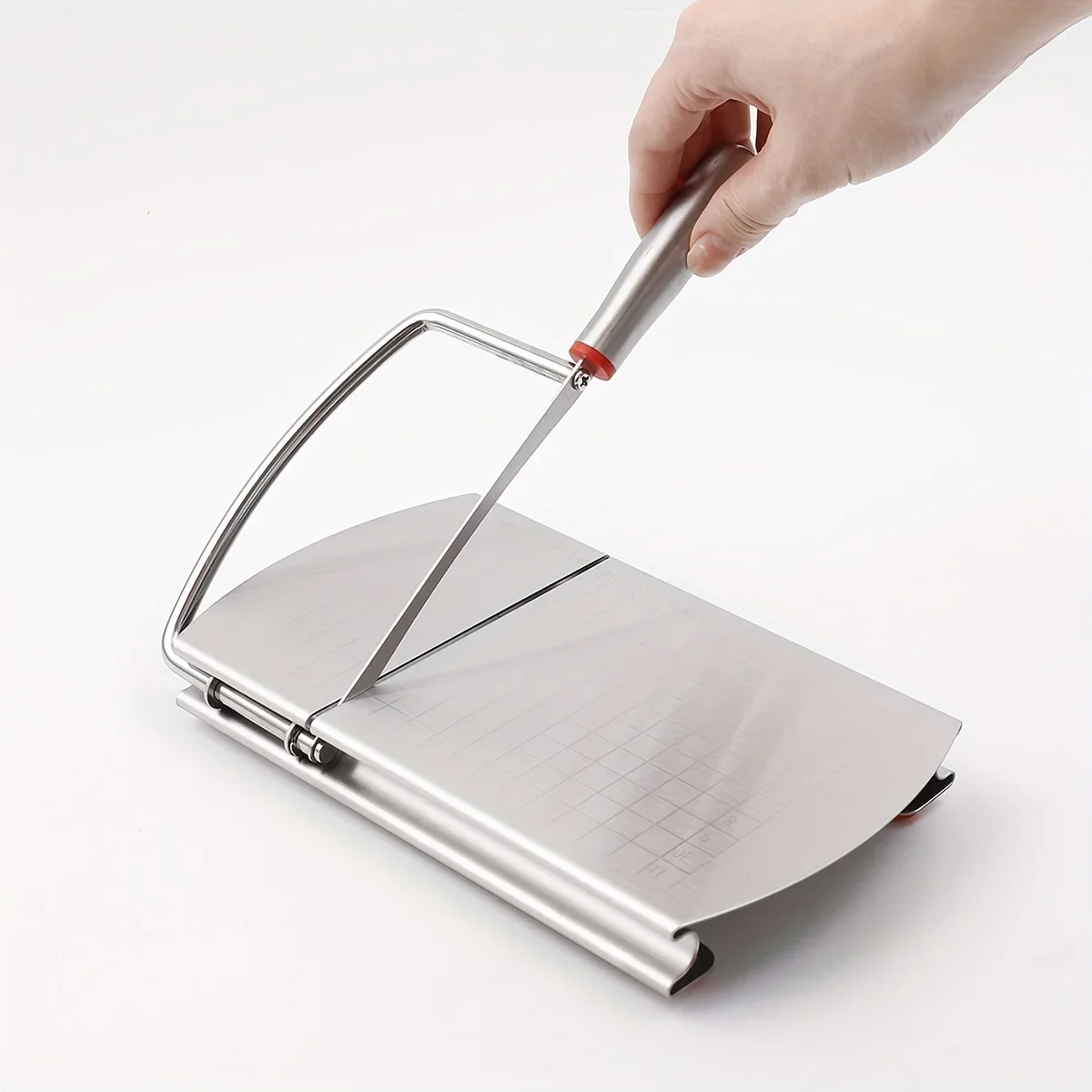 Ergonomic Cheese Slicer-Adjustable Thickened Stainless Steel Wire Cutter with Comfort Grip-Easy Block Cheese Slicing 1pc