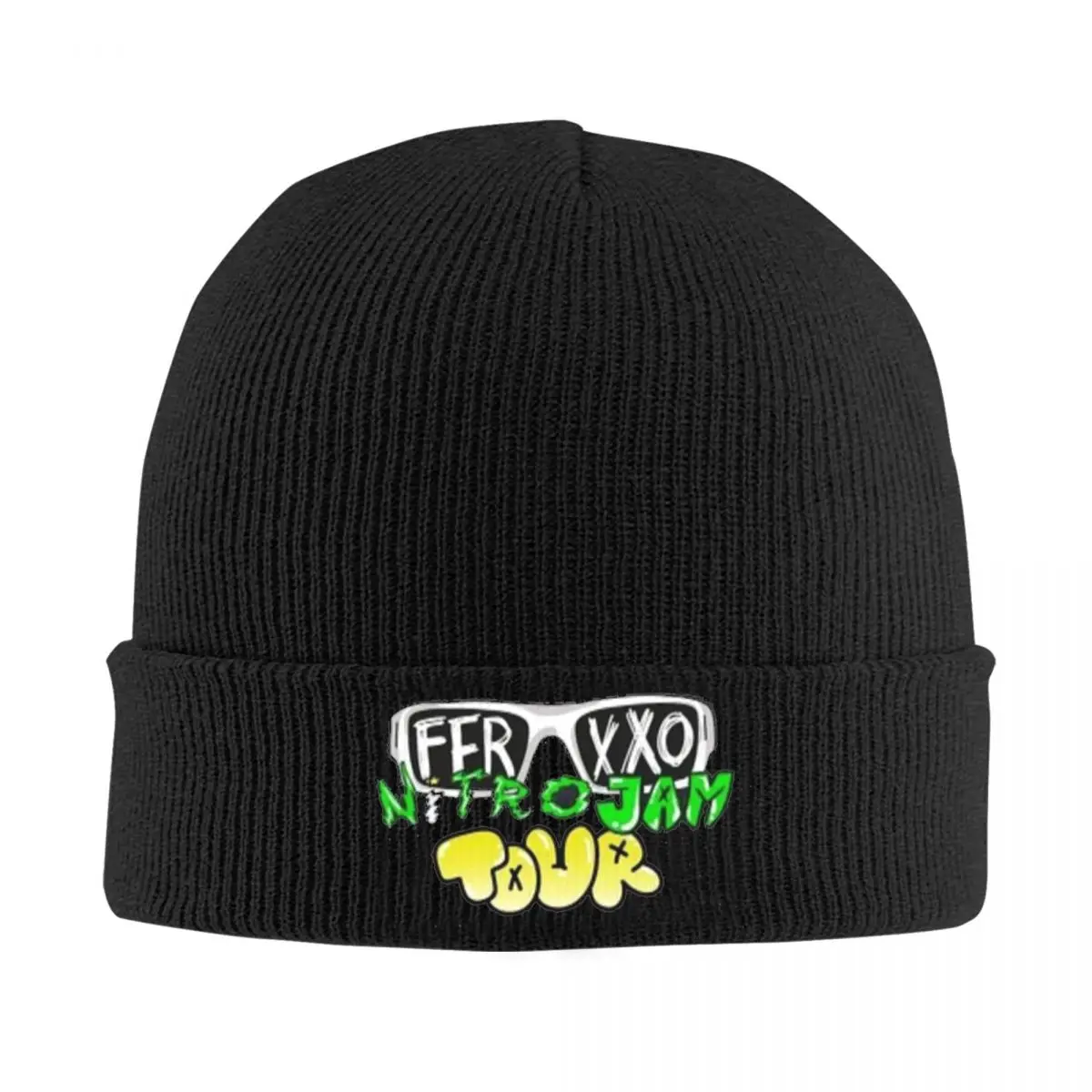 

Feid Ferxxo Nitro Jam Tour вязаные шапки для женщин и мужчин, зимние шапки бини Acrylic 90s Rapper, теплая шапка