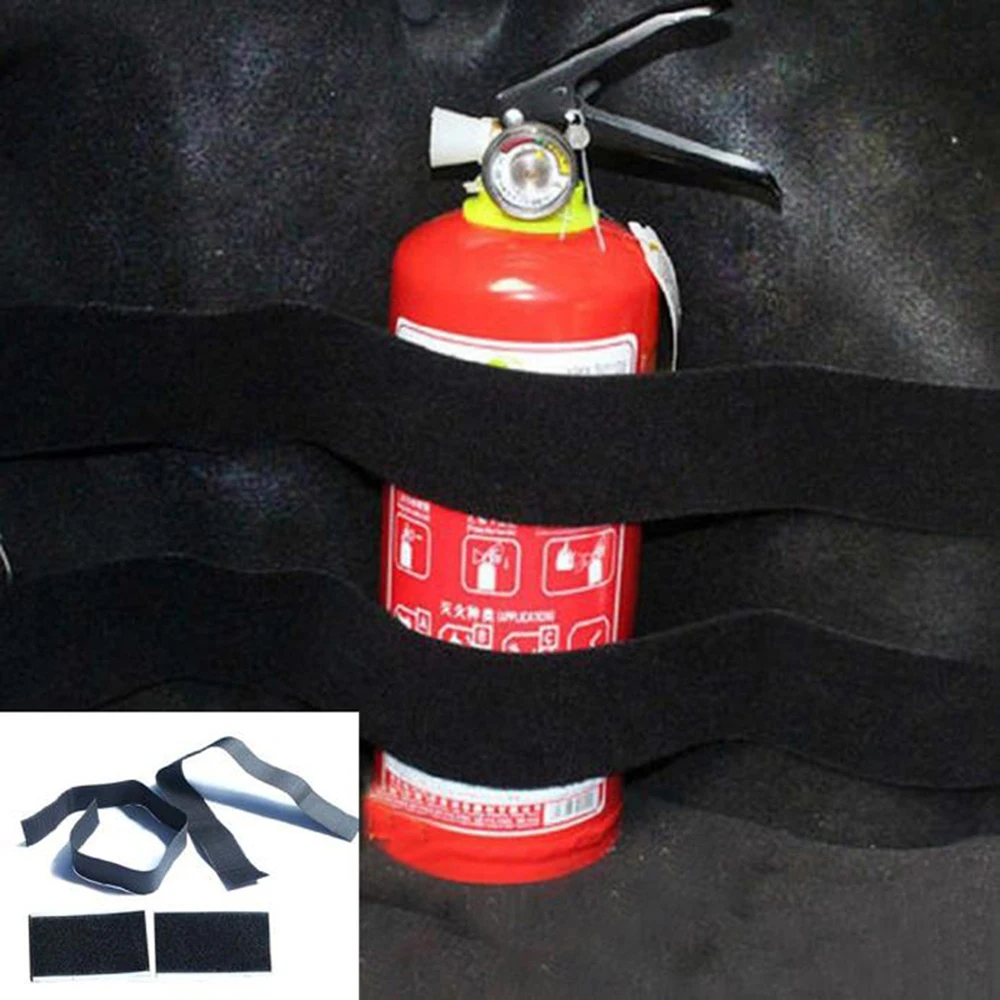 4pcs Car Trunk Storage Content Bag Rapid Fire Extinguisher Holder Nylon Safety Strap Kit For Auto Car SUV Styling