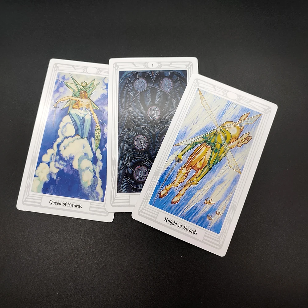 Kleines Crowley Thoth Divination Tarot Deck mit Guide Book 78 Tarot Deck Erzähl spiel für Anfänger und Experten – Detail 6