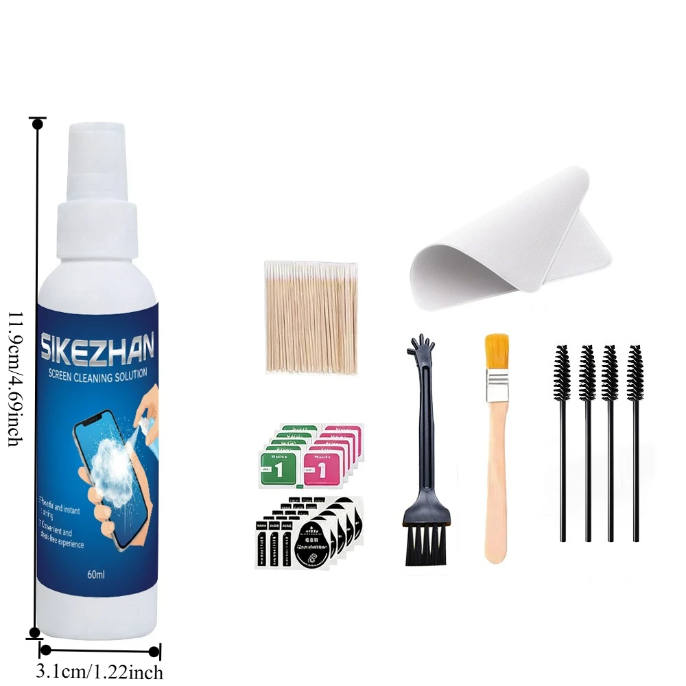 Premium Screen Cleaner Kit - 6-in-1 Professional Solution, Streak-Free, Fast-Drying, Safe & Efficient