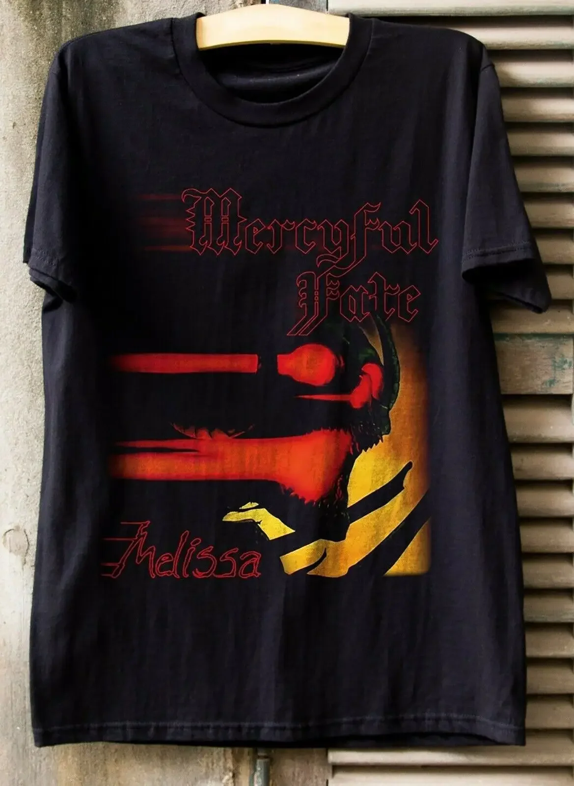 

Черная футболка с рисунком Mercyful Fate Melissa