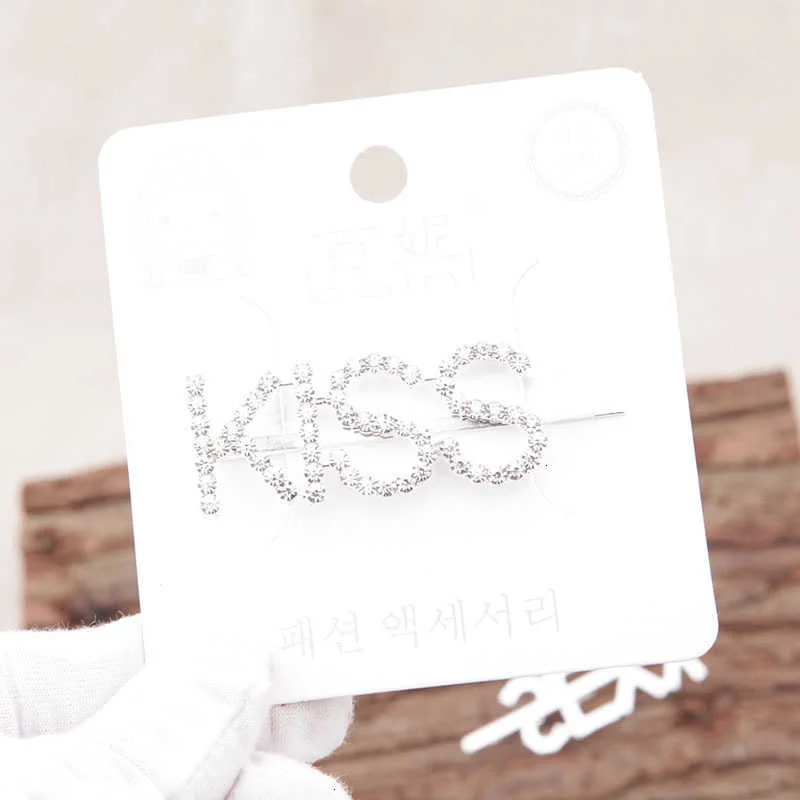 Haar Clip Frauen Haar Pin Haarspange Englisch Brief Spange Strass Persönlichkeit Wort Mädchen Haarnadel Haar Zubehör Schmuck – Detail 13