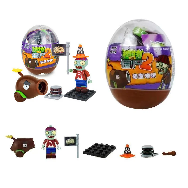 Building Blocks Toys Puzzle Toys Plants Vs Zombies Surprise Capsules Assembling Building Blocks Game Figure Model Dolls