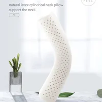 Travel Neck Pillow Washable Memory Foam Cylinder Pillow for Neck,Back Leg Support Ergonomically Designed for Head Bolster Pillow 1