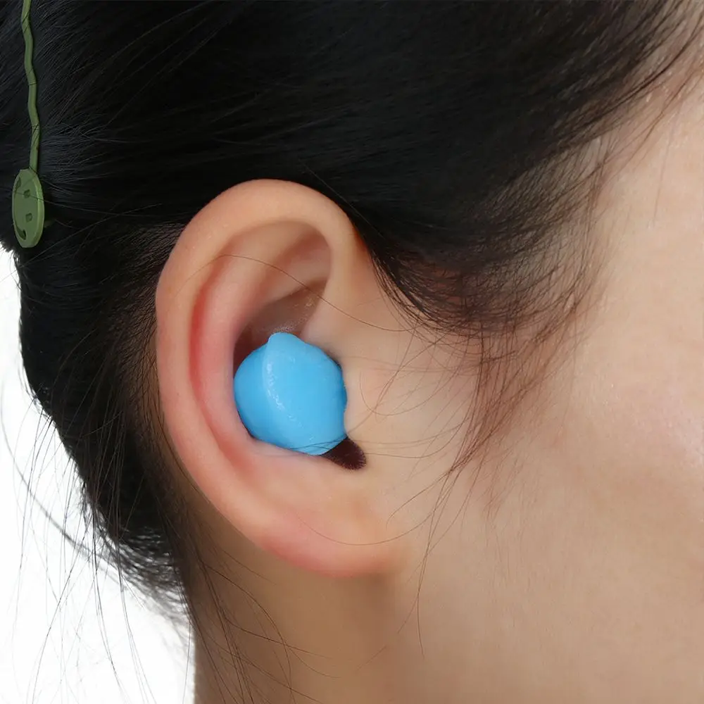 Soundproof Hearing Protect Swimming Soft Silicone Earplugs Waterproof Earbud Anti-noise Ear Plugs Noise Reduction 3
