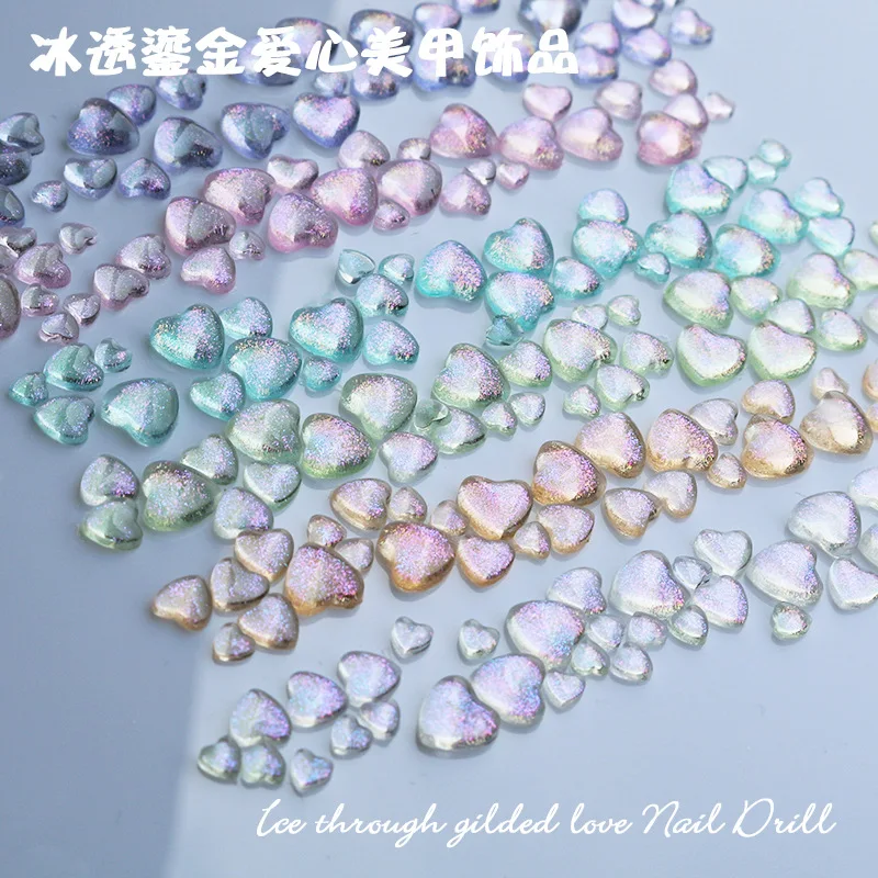 

Набор из 10 шт, блестящие 3D Подвески для ногтей в форме сердца/сердце, День Святого Валентина, украшение для ногтей, Аврора, сердце, кавайное сердце, украшение для ногтей/украшение для ногтей