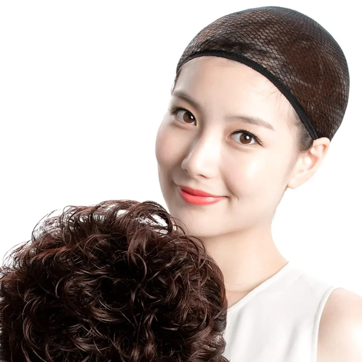 1PC Nylon Hair Net New Stretchable Elastic Hairnets Fashion Mesh Weaving Wig Caps Making Wig Tools