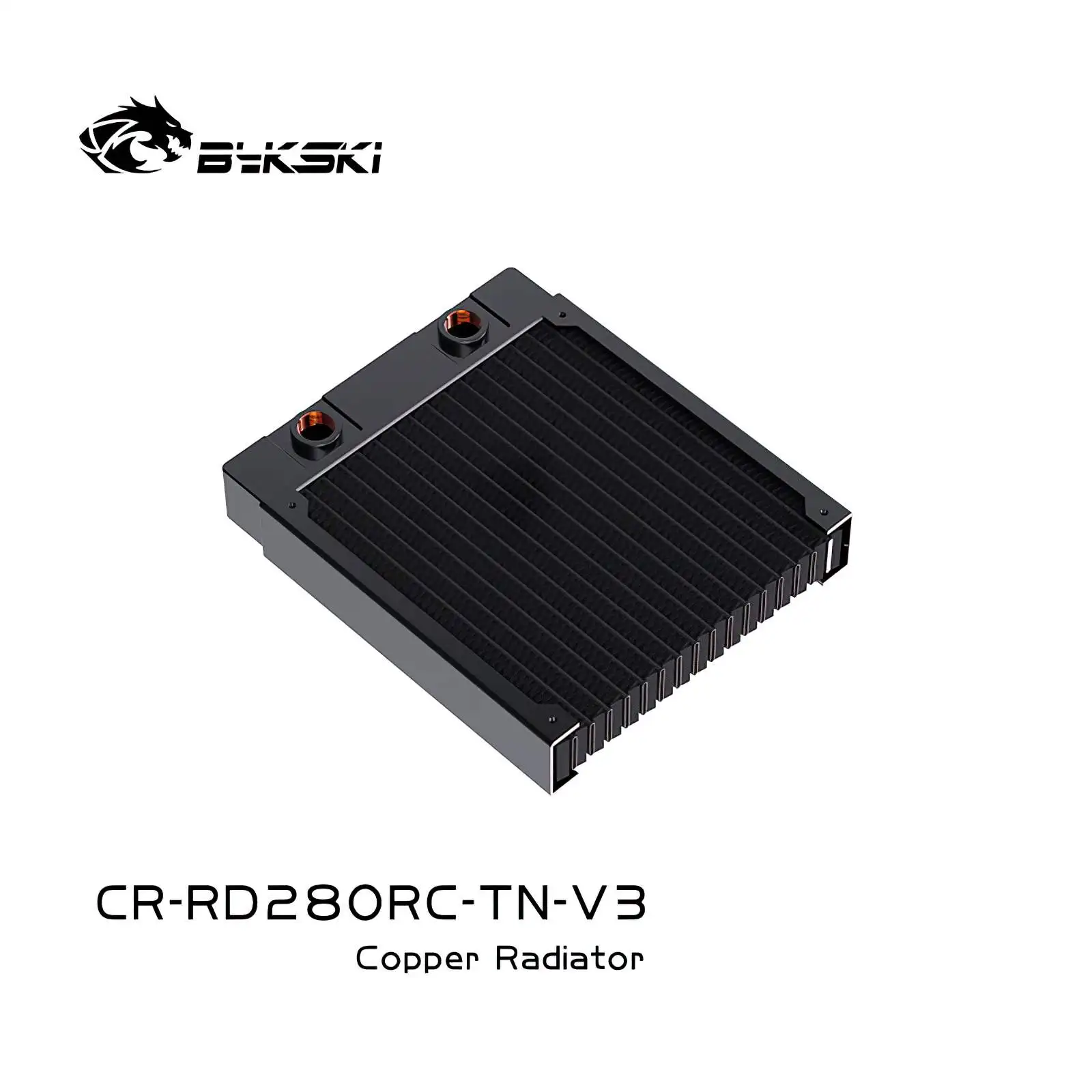 Bykski Copper Radiator Refrigeração a Água Líquida B-rd280-tn-v3 28cm 280 mm 2x14cm - Imagem 4