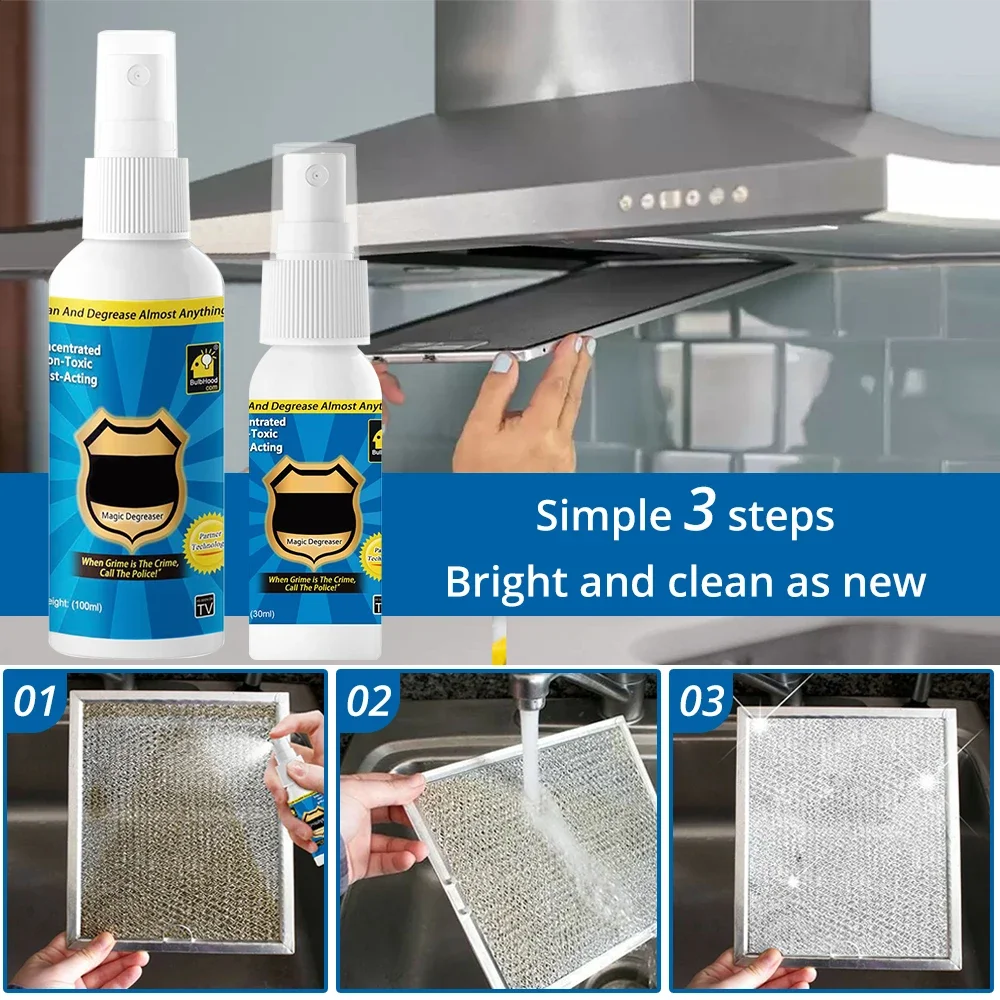 1X 30ml-100ml Oil Cleanser Degreaser and Cleaner Spray Grease Police Kitchen Dilute Dirt Car Wash Maintenance Paint Tool