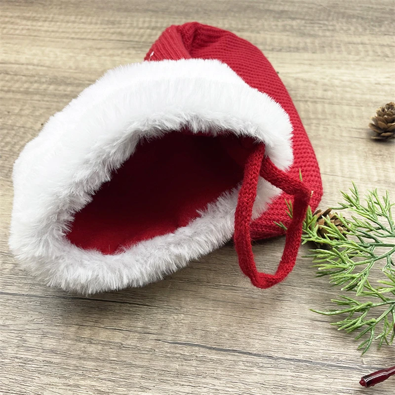 1PC Xmas Socks Christmas Stocking Christmas Decorations Durable Candy Bag Decorations Christmas Gift Bag