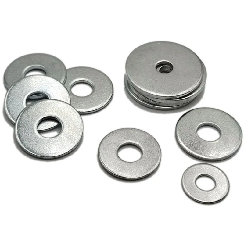 Carbon Steel Washers 5~100PCS Washers M2 M3 M4 M5 M6 Flat White Zinc Plated