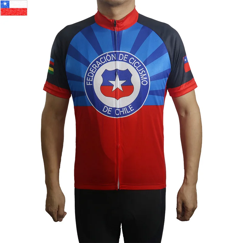 

Outdoor Short Sleeve Cycling Jersey, Chile,Bicycle Clothes, Downhill Shirt, Road Drying Jacket, Cyclist Jersey, Premium Ciclismo