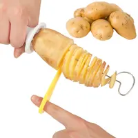Spiral Potato Cutter with 4 Stainless Steel Sticks Tornado Potato Slicer Manual Twisted Potato Slicer Kitchen Accessories 2