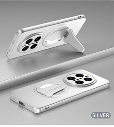 Spacecraft Style Metallic Magnetic Suction Kickstand Case with Soft Plating Finish - Honor Magic6 (Color B)