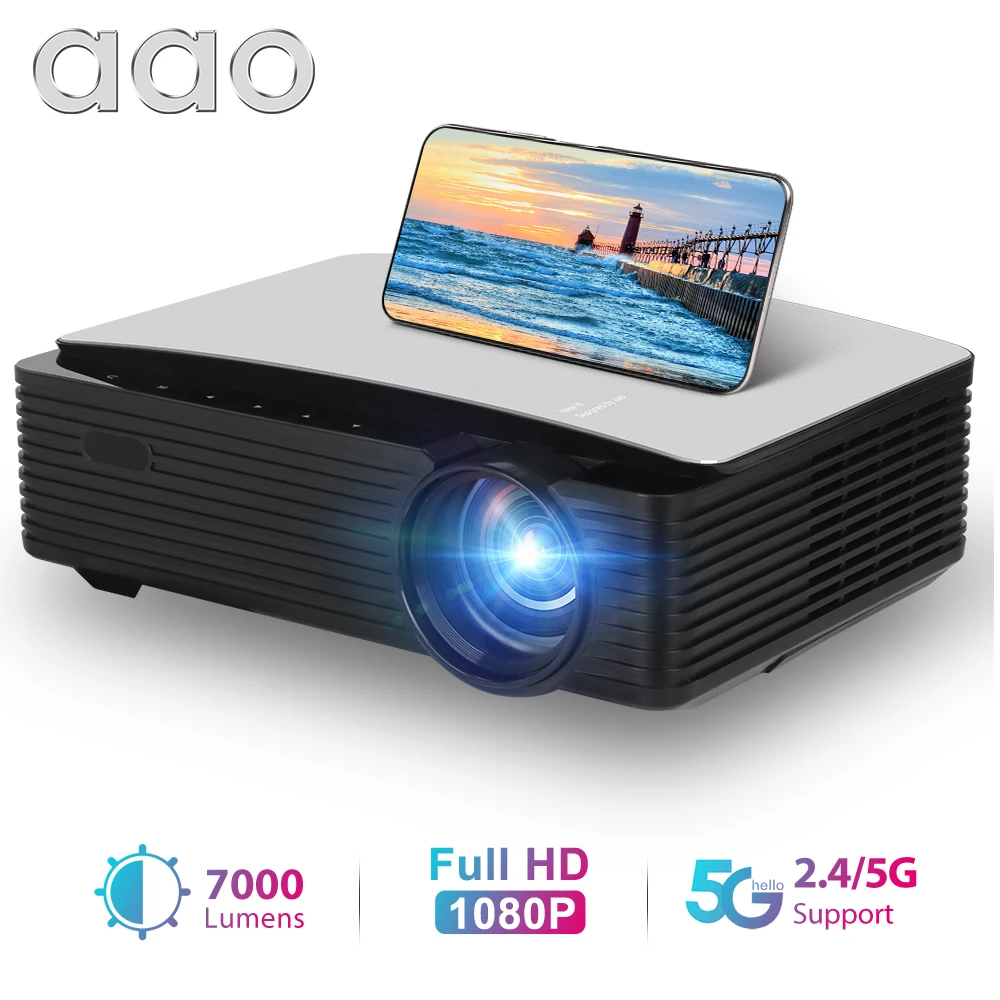 AAO YG650 1080P mini android projetor full hd portatil video projector ...