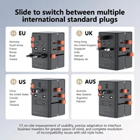 Universal Travel Adapter with 4 AC Outlets Max 2400W 2 USB Port 2 Type-C PD 65W Ports All-in-One Fast Charging EU UK US AUS Plug - Image 2
