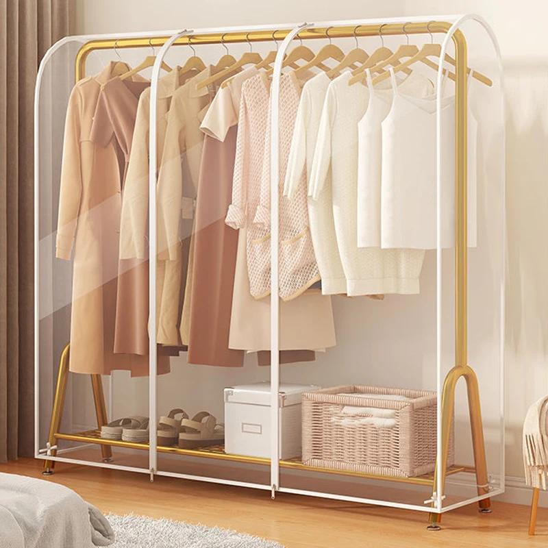 

Eco-friendly PEVA Clothing Dust Cover Fully Transparent Bedroom Coat Rack Dust Cover Moistureproof Home Clothes Organizer Bag