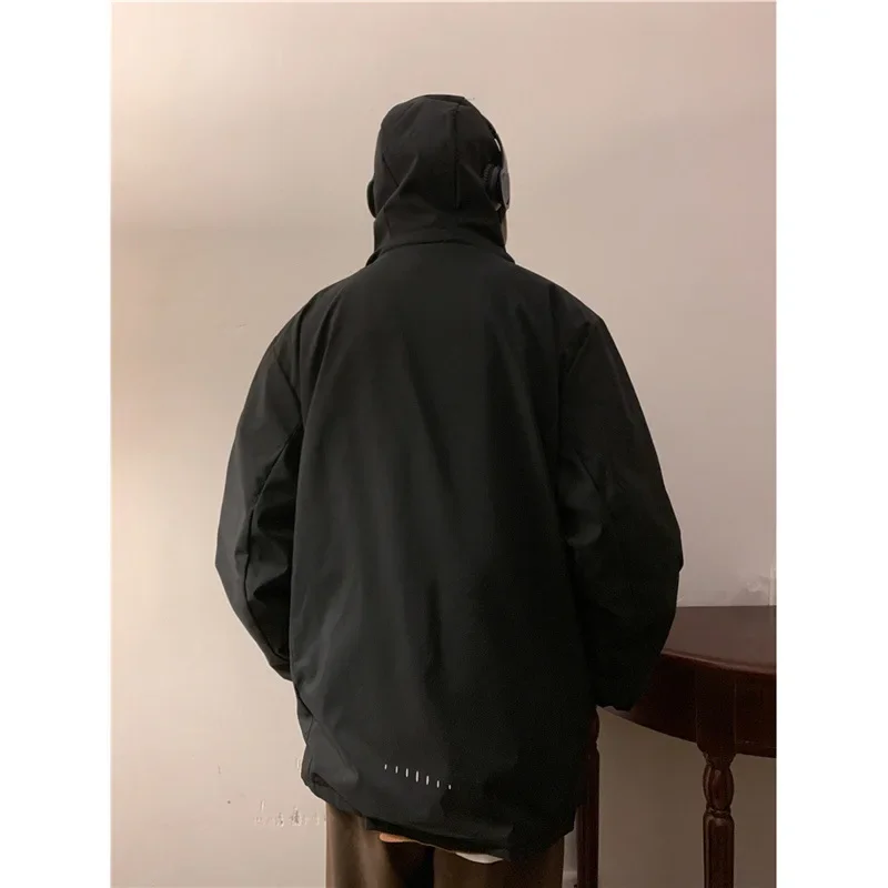 남성용 단색 후드 가디건, 캐쥬얼 스포츠 재킷, 스트리트 스타일, 멋진 후드 탑, 트렌디, 가을, 겨울