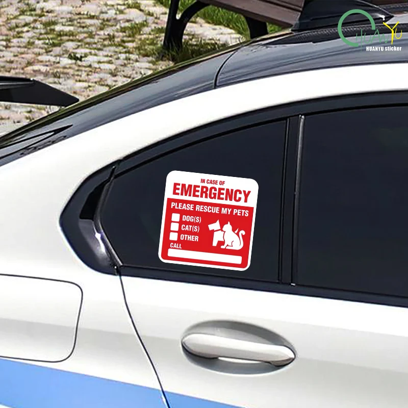 Calcomanía Alerta Gatos Nouiroy 3 Calcomanías De Emergencia Para El Interior De Mascotas Pegatina Emergencia Gatos