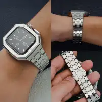 Kit de Modification de luxe en acier inoxydable pour Apple Watch 11 10 9 8 7 46 45 41, boîtier métallique pour iWatch 6 5 4 3 SE 44 40, ensemble de bandes 4