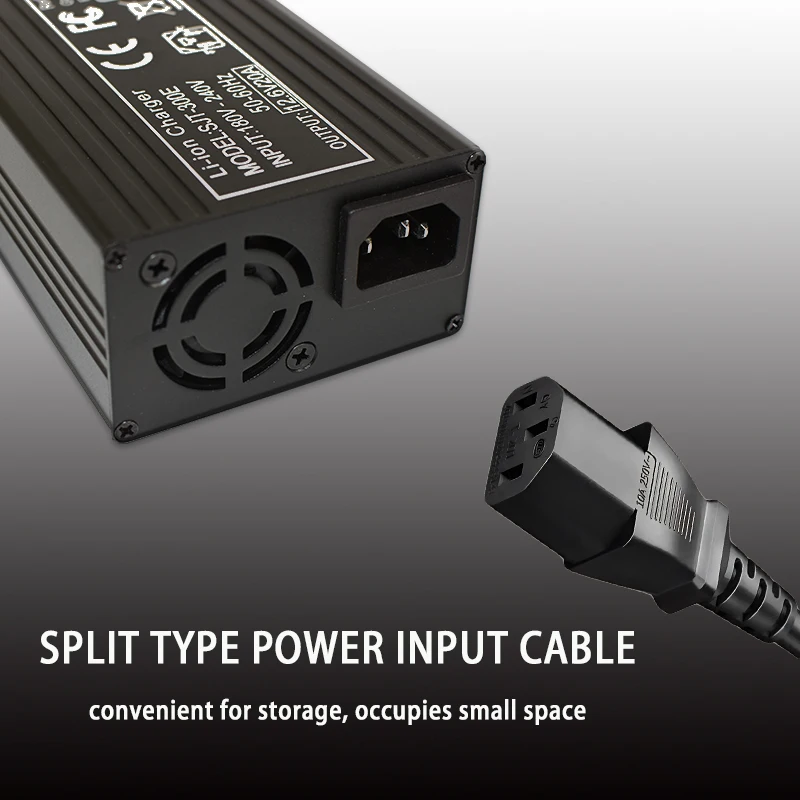 25.2V 10A 12A 28A 충전기 6S 22.2V 야외 리튬 이온 배터리 용 스마트 알루미늄 케이스, 배터리 팩 충전기 내장 냉각 팬